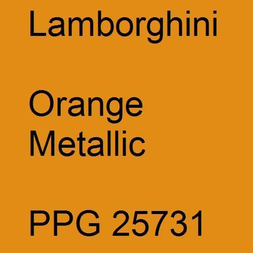 Lamborghini, Orange Metallic, PPG 25731.